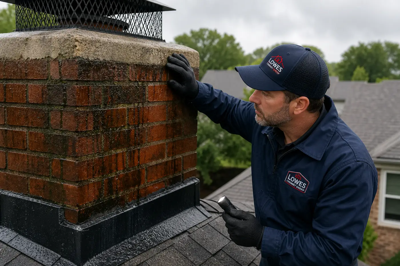 Lowes Chimney Sweep service illustration for Chimney Leak Repair Cost in Dallas in a Dallas Fort Worth home