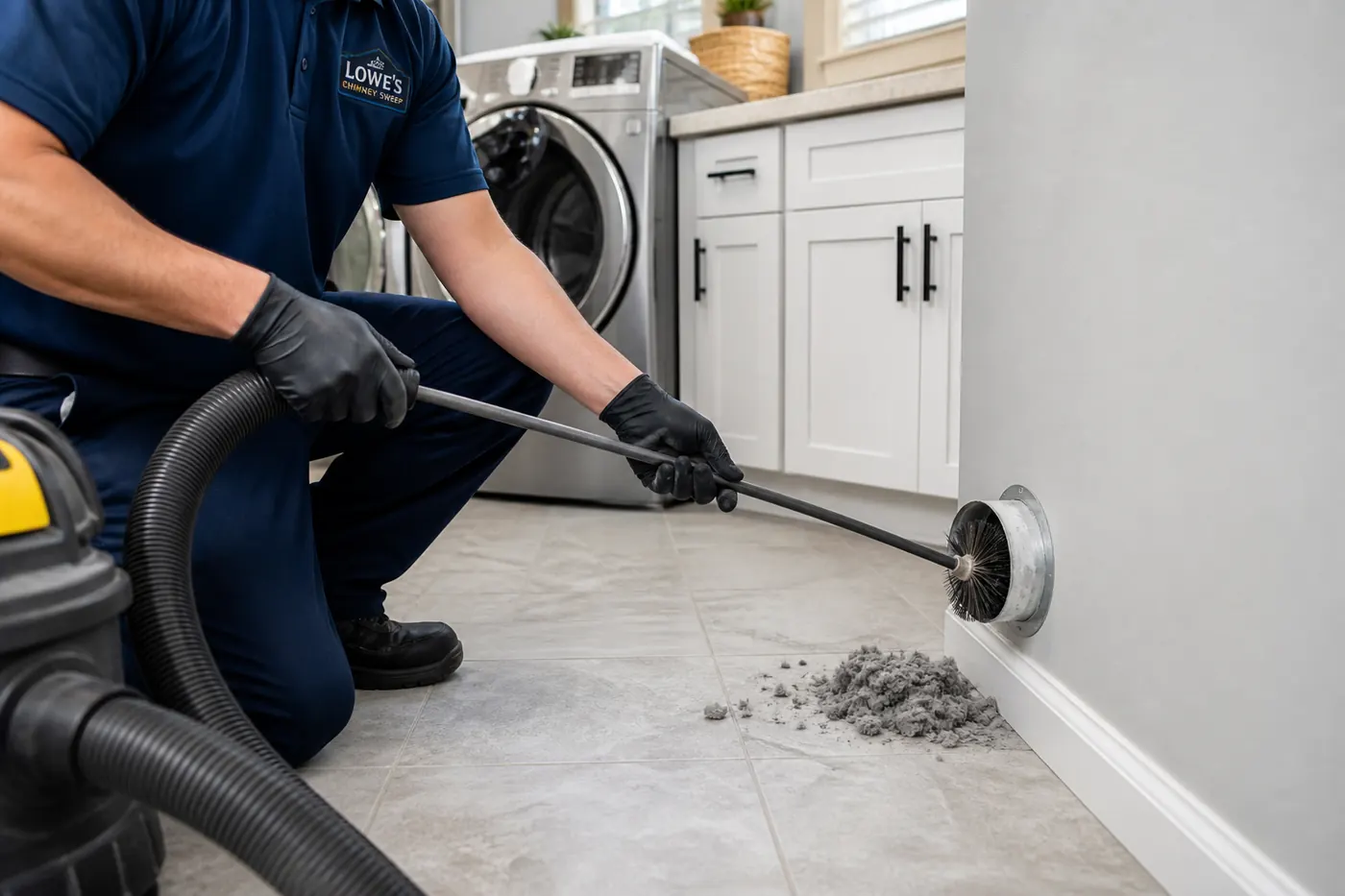 Lowes Chimney Sweep service illustration for Dryer Vent Cleaning Cost in Dallas in a Dallas Fort Worth home
