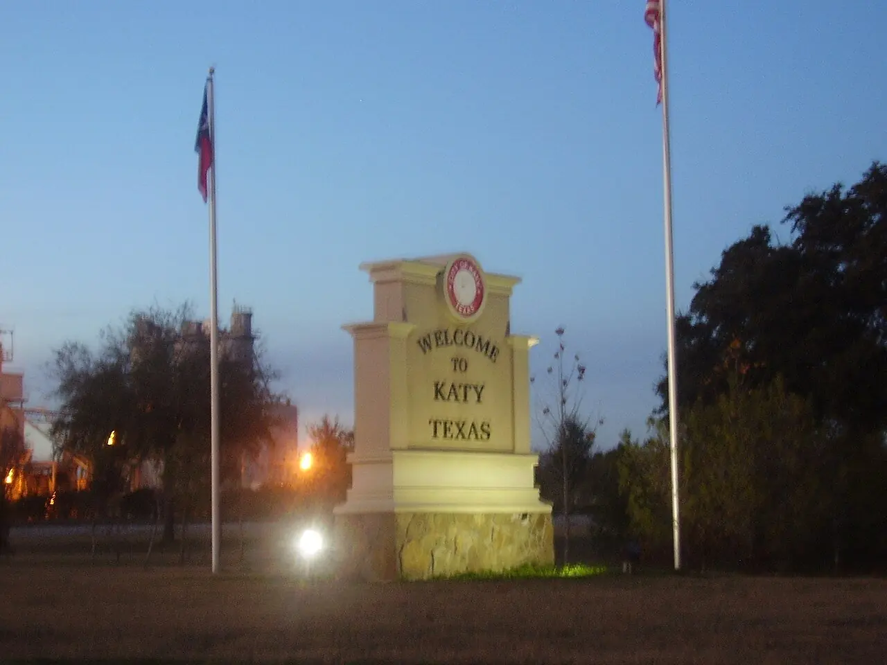 City of Katy, Texas welcome sign