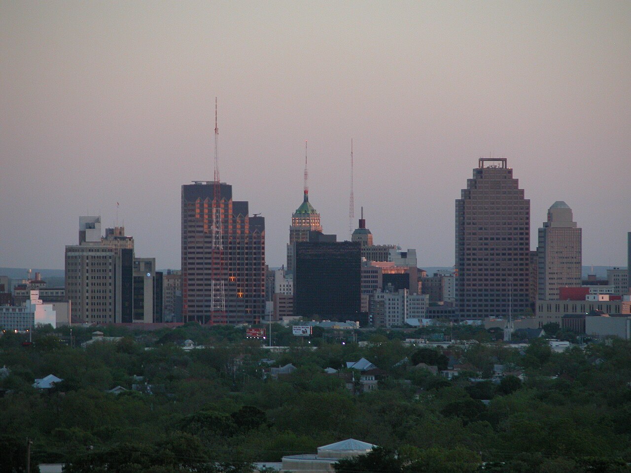 San Antonio, Texas skyline viewed from the north