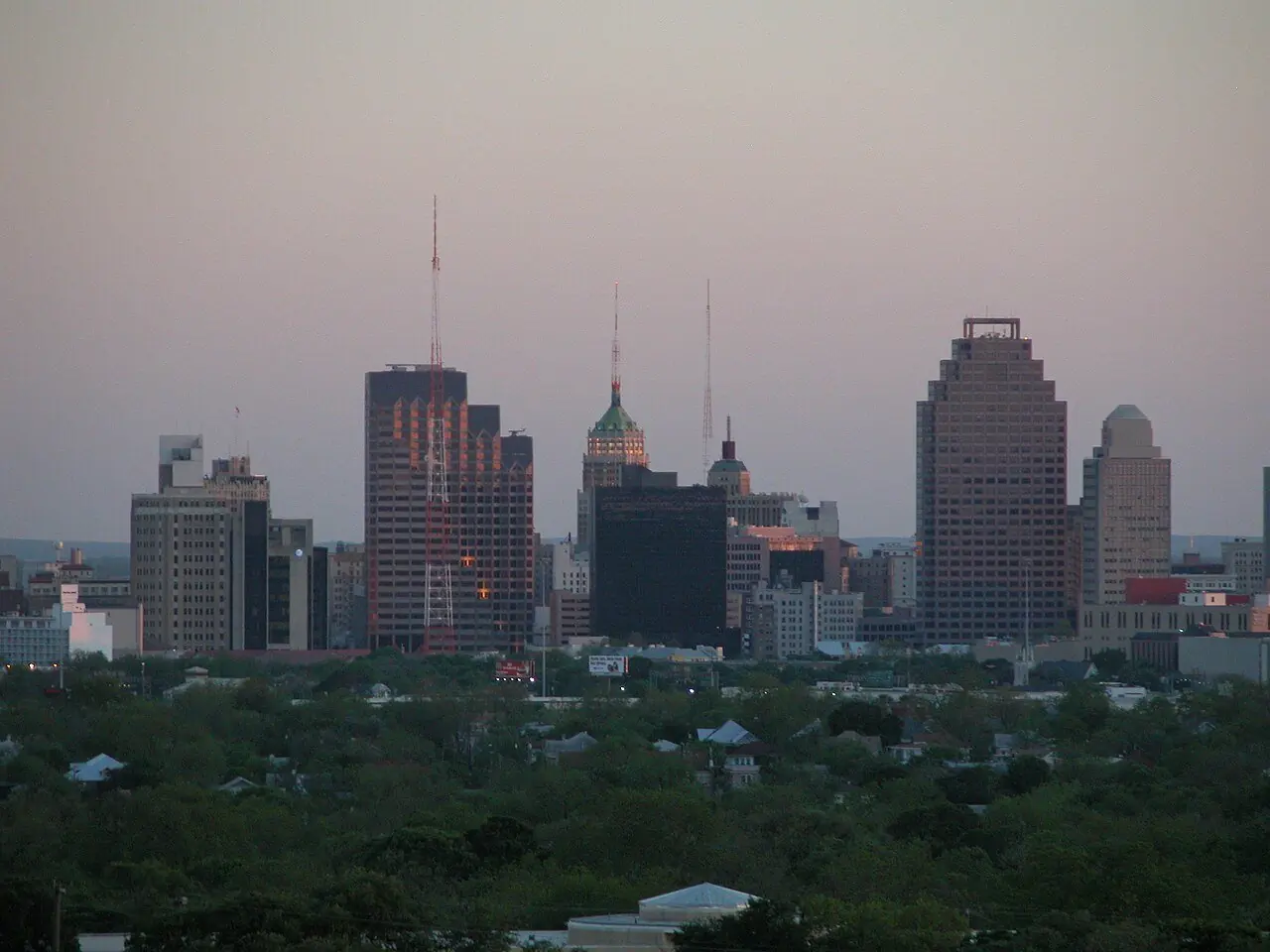San Antonio, Texas skyline viewed from the north