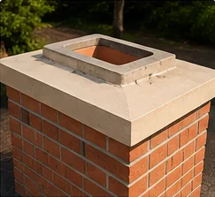 Chimney crown repair with cement crown