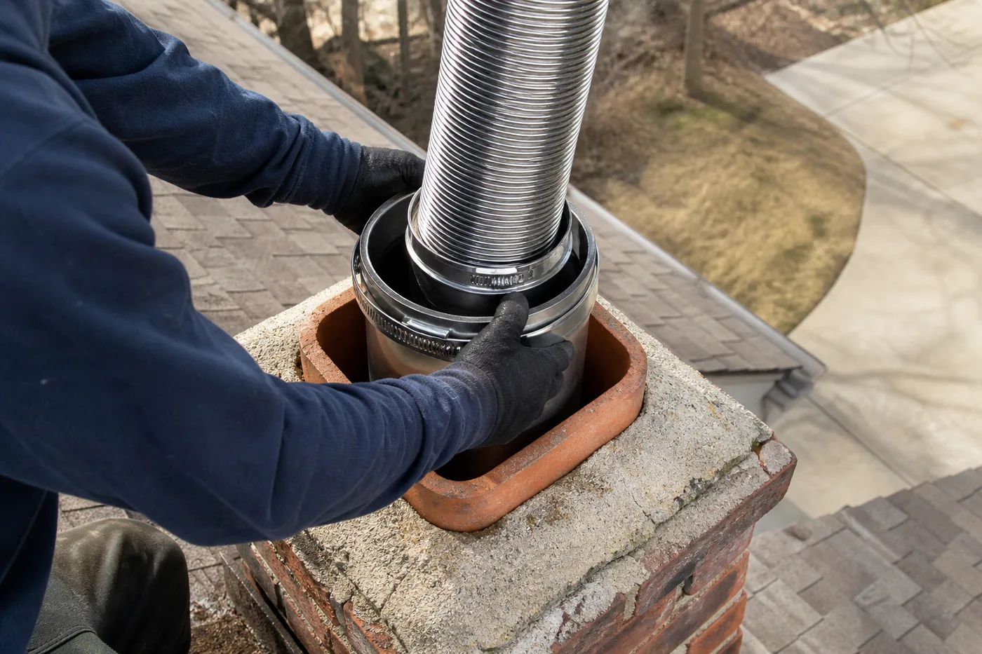 Chimney liner repair in Dallas–Fort Worth, TX by the Lowes Chimney Sweep crew