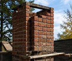Chimney rebuild with new brickwork