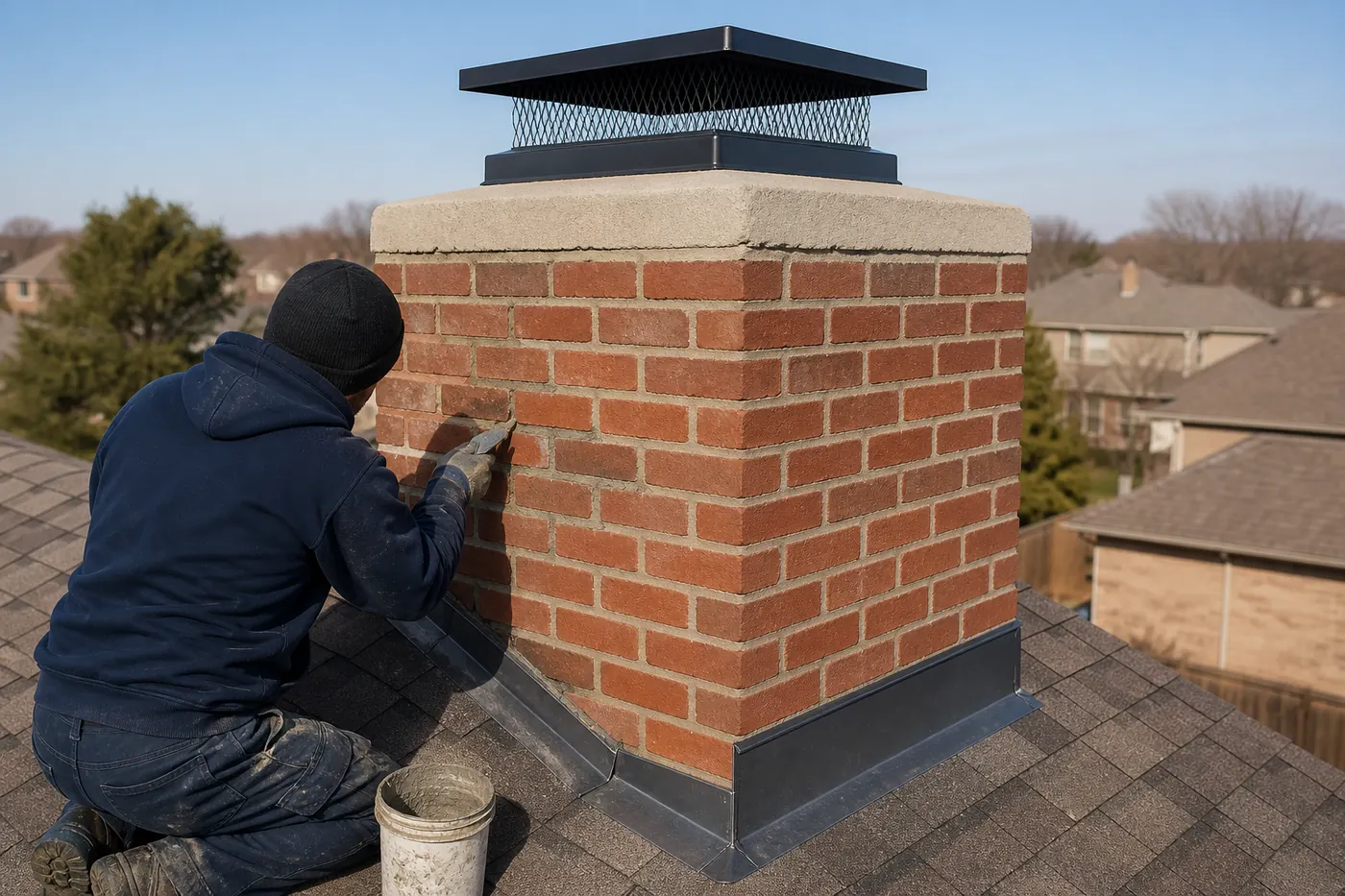 Chimney repair in Dallas-Fort Worth, TX by the Lowes Chimney Sweep crew