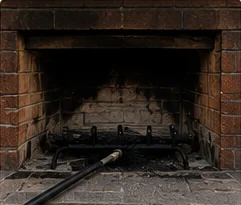 Fireplace cleaning to remove ash and soot