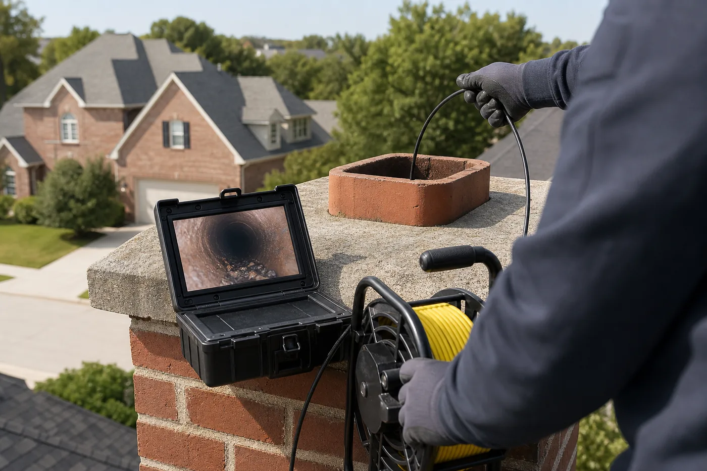 Level 2 chimney inspection in Dallas–Fort Worth, TX by the Lowes Chimney Sweep crew