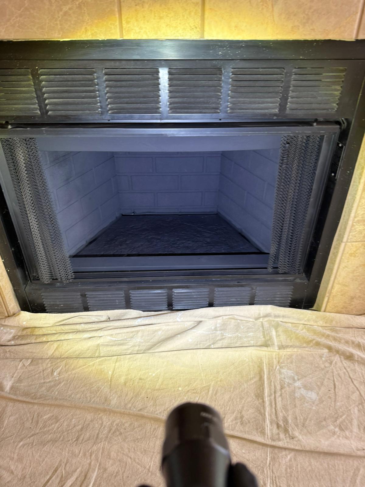 Custom-fabricated panels installed and finished in high-temperature black