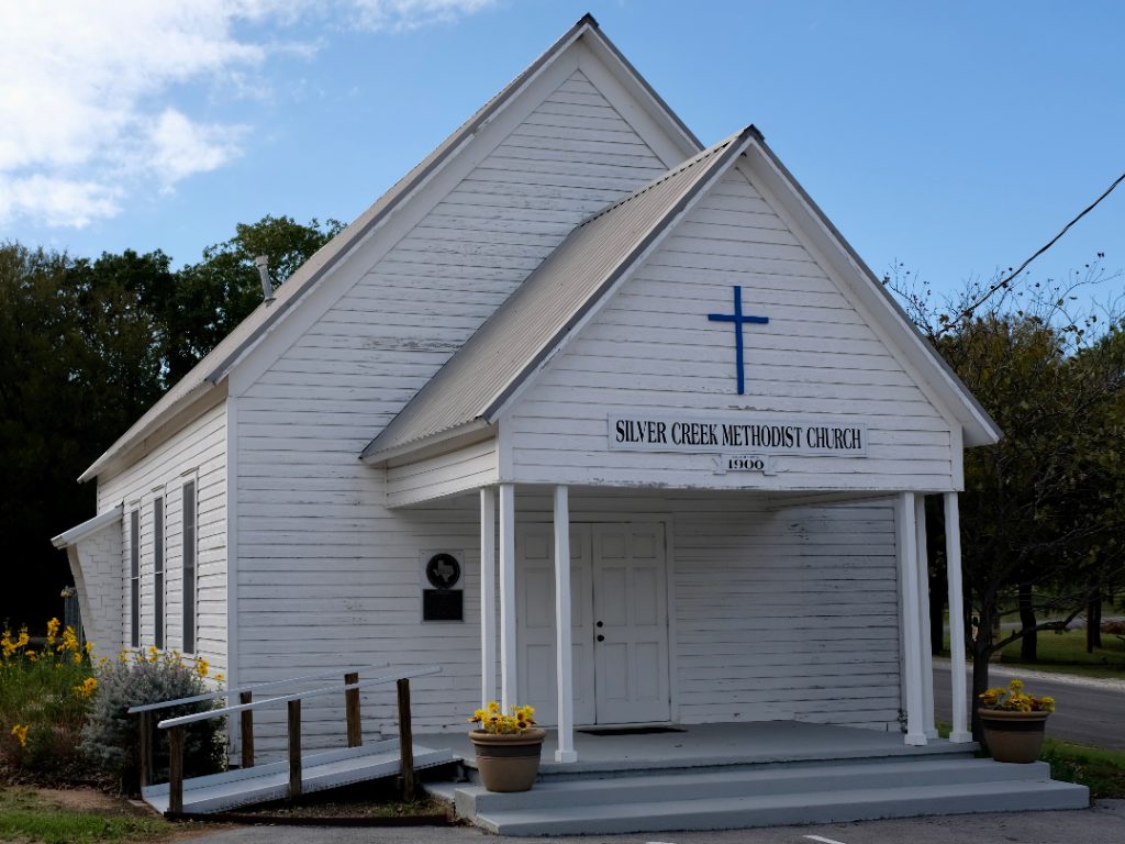 Historic Silver Creek United Methodist Church near Azle, Texas
