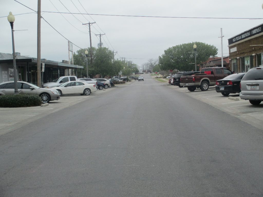 A section of historic downtown Old Town Burleson, Texas