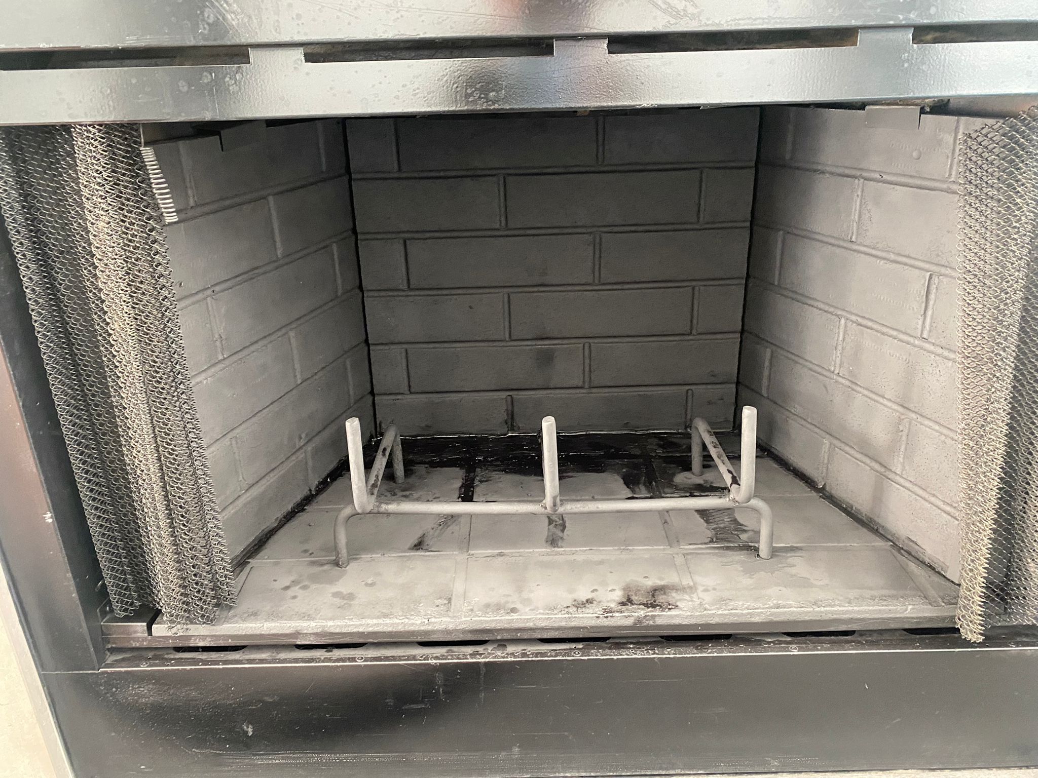 New refractory panel set installed and firebox restored