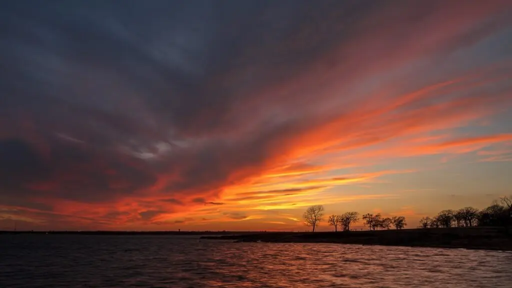 Prairie sunset over Flower Mound, Texas