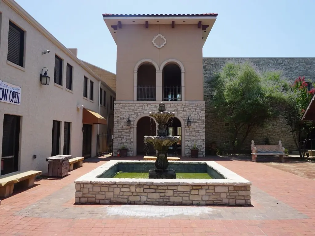 The historic town square plaza in Granbury, Texas
