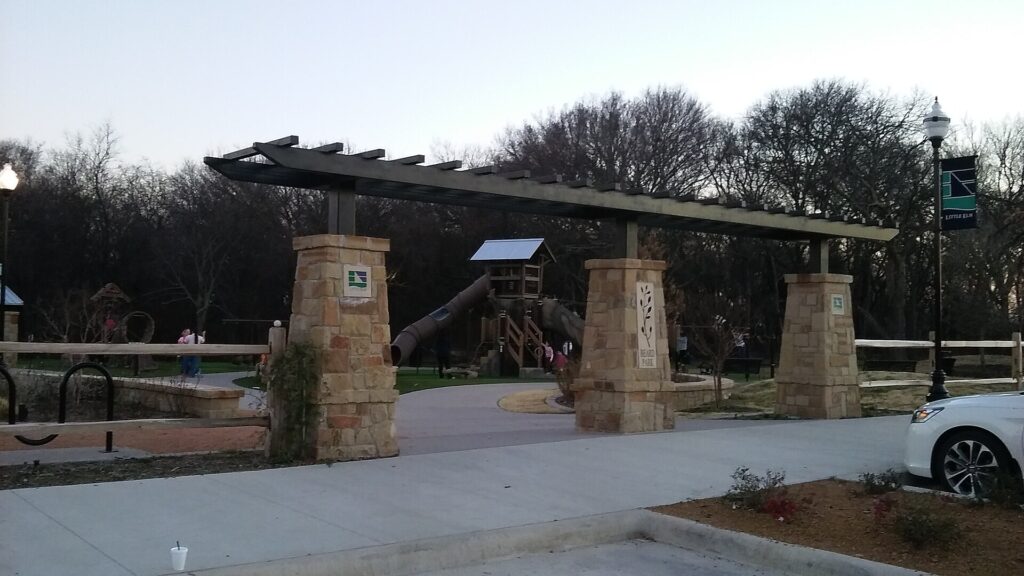 Lakefront park in Little Elm, Texas