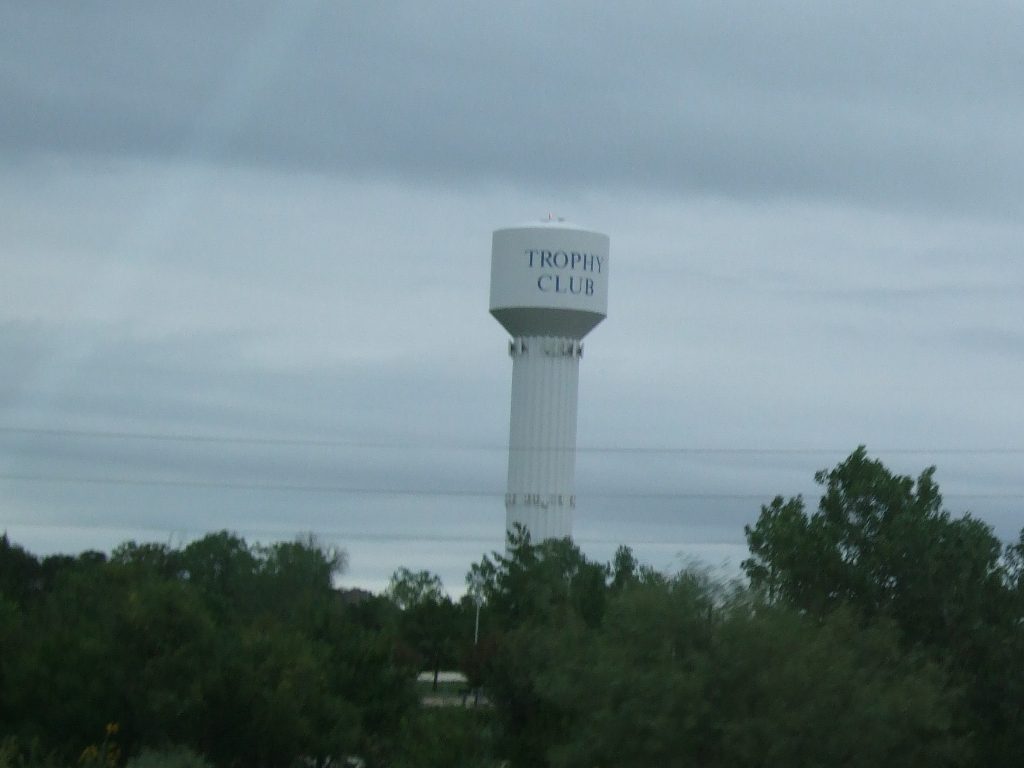Water tower in Trophy Club, Texas