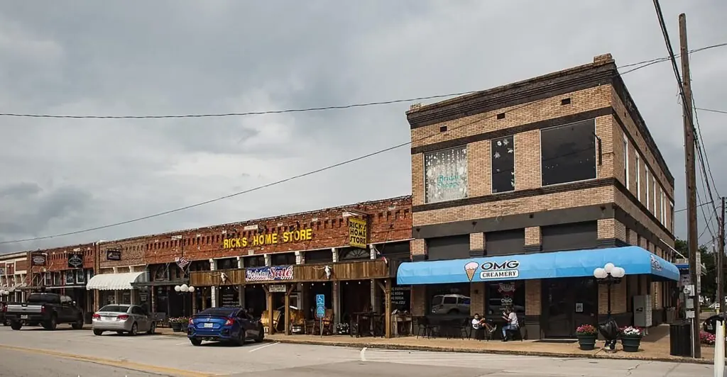 Historic downtown Ballard Avenue in Wylie, Texas